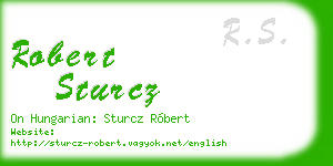 robert sturcz business card